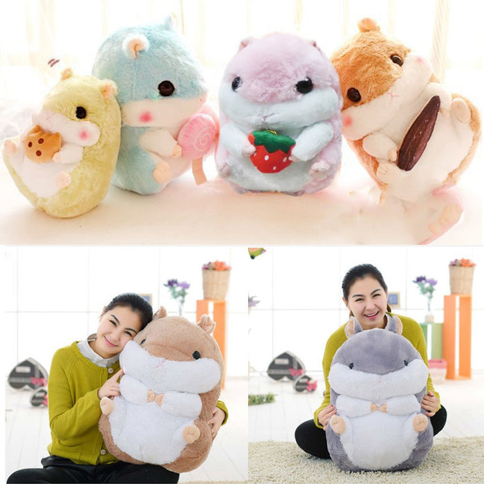 Cute Plush Doll Toy Stuffed Hamster Pillow Bolster Cushion 55CM