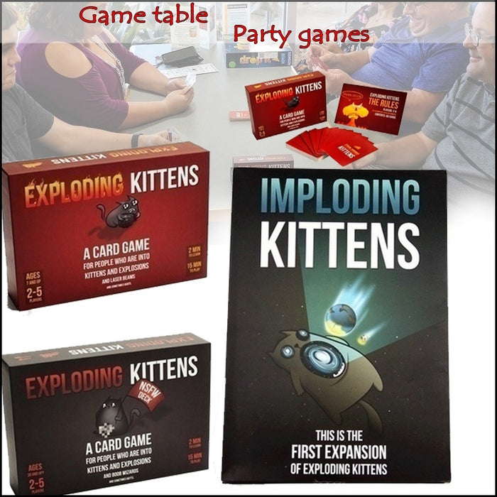 Board Game Exploding Kittens/ Exploding Kittens: NSFW/ Imploding Kittens