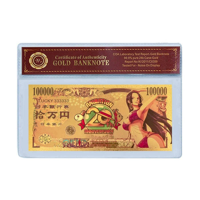 ONE PIECE Gold Foil Banknote 20th Aniversary accessories