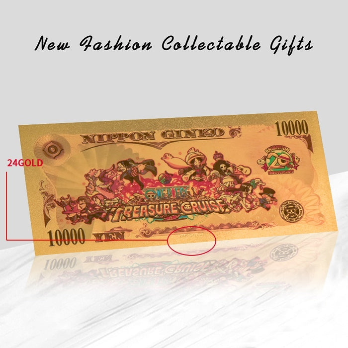 ONE PIECE Gold Foil Banknote 20th Aniversary accessories