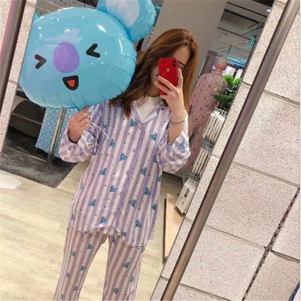 Kpop BTS Bangtan Boys BT21 Pajamas Sleepwear Pyjamas