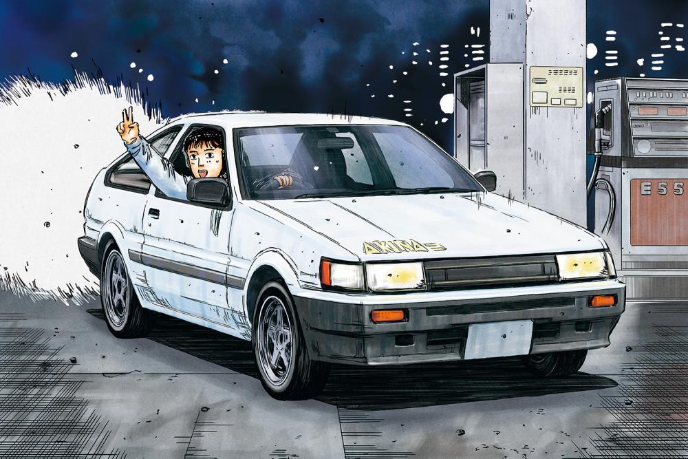 AOSHIMA Initial D Itsuki Takeuchi's AE85 Toyota Levin 1/24 Scale Model Kit