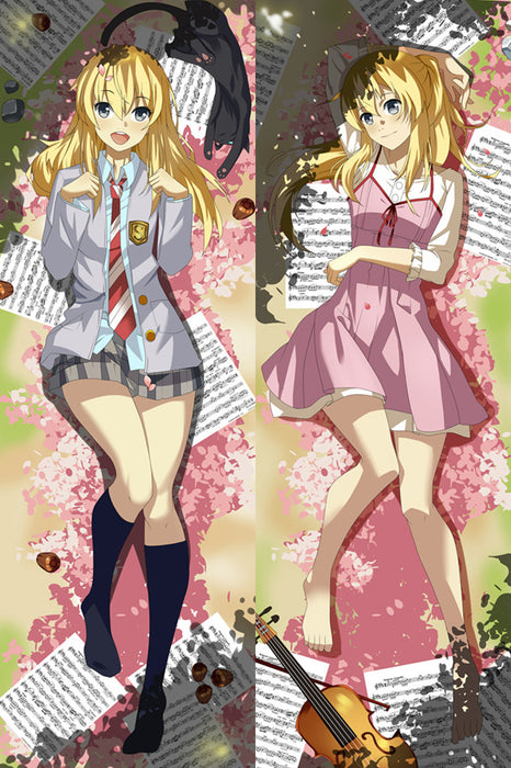 Your Lie In April Kaori Muyazono Dakimakura Hugging Peach Skin Body Pillow (Y1)