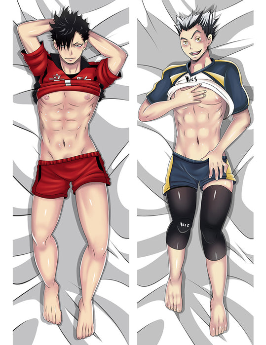 Haikyu!! Kotaro Bokuto & Tetsuro Kuroo Dakimakura Hugging Peach Skin Body Pillow (H7)