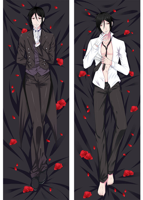 Black Butler Sebastian Michaelis Dakimakura Hugging Peach Skin Body Pillow (B1)