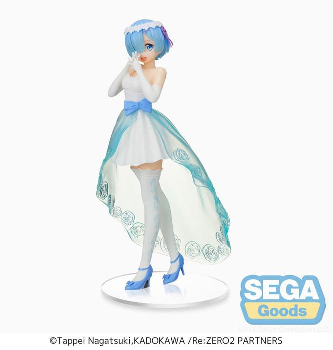 SEGA Re:Zero Starting Life in Another World Rem (Wedding Dress Ver.) Super Premium Figure