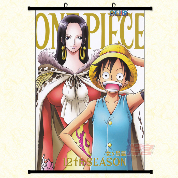 Wall Scroll - One Piece Luffy & Boa Hancock