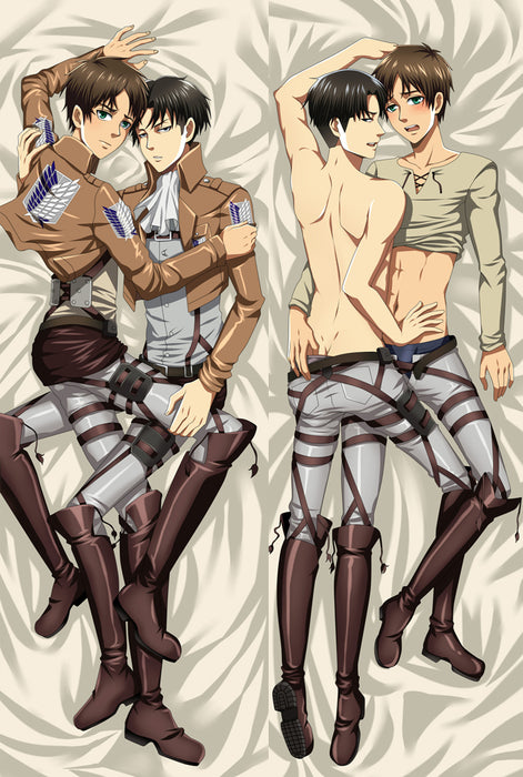 Attack on Titan Levi x Eren Dakimakura Hugging Peach Skin Body Pillow (A7)