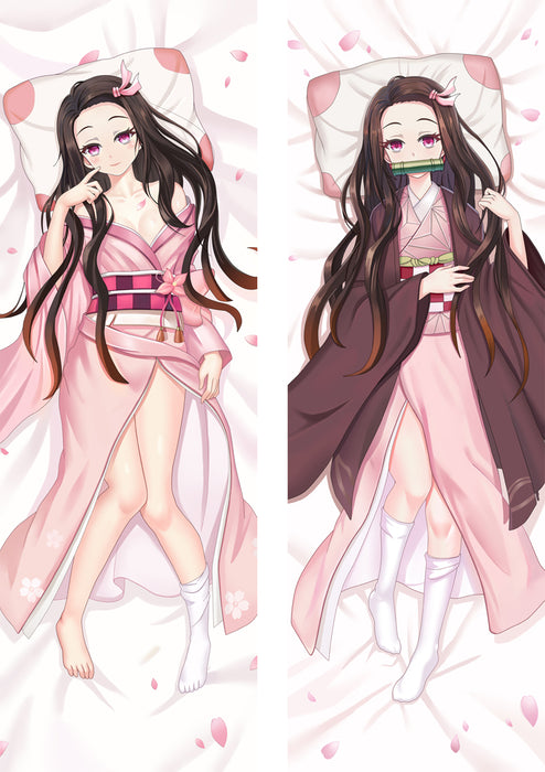 Demon Slayer Nezuko Dakimakura Hugging Peach Skin Body Pillow (D34)