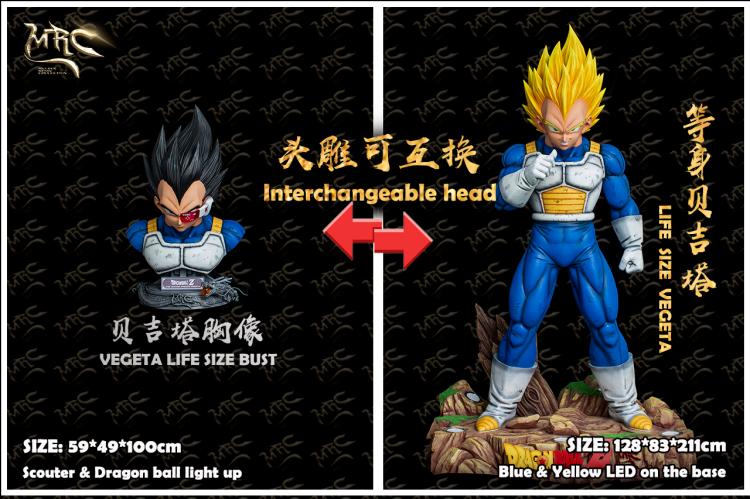 GK Resin Figure [MRC] Life Size Vegeta, Vegeta bust Figure Dragon Ball