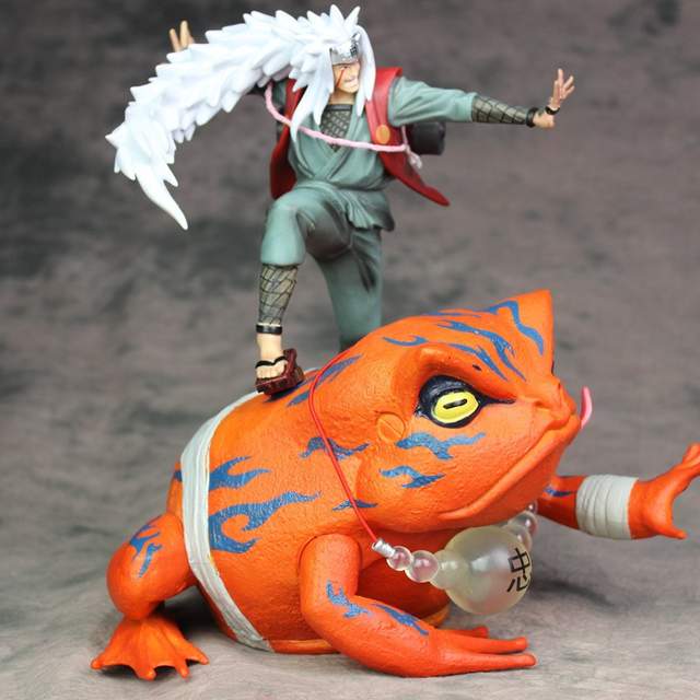 NARUTO SHIPPUDEN Jiraiya with Chief Toad Mount Myōboku Frog GamaBunta Figure