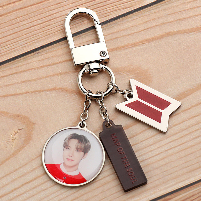 Kpop Bangtan Boys Keychain MAP OF THE SOUL ON:E Keyring