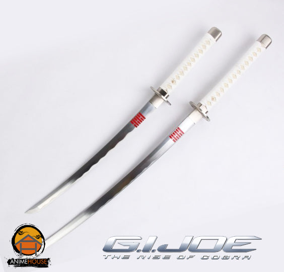 metal sword g.i.joe: the rise of cobra white ninja swords 422