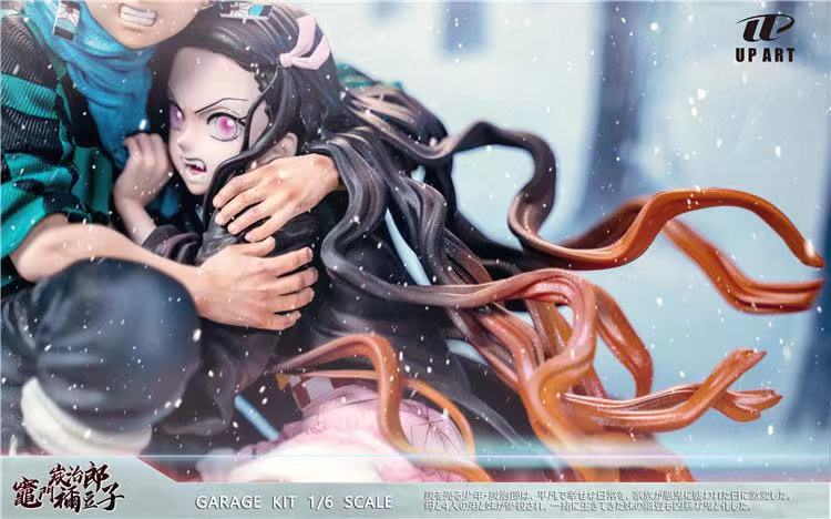 GK Garage Kit Resin Figure Up Art Studio - Demon Slayer Kamado Tanjiro And Nezuko