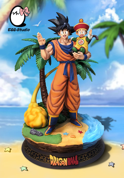 Pre-Order GK Garage Kit Resin Figure Egg Studio – Teen Goku and kid Gohan on Training Island