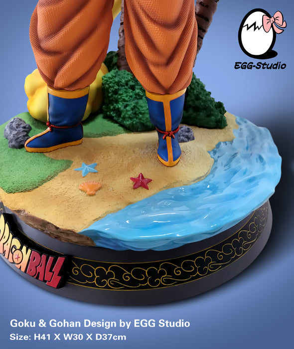 Pre-Order GK Garage Kit Resin Figure Egg Studio – Teen Goku and kid Gohan on Training Island