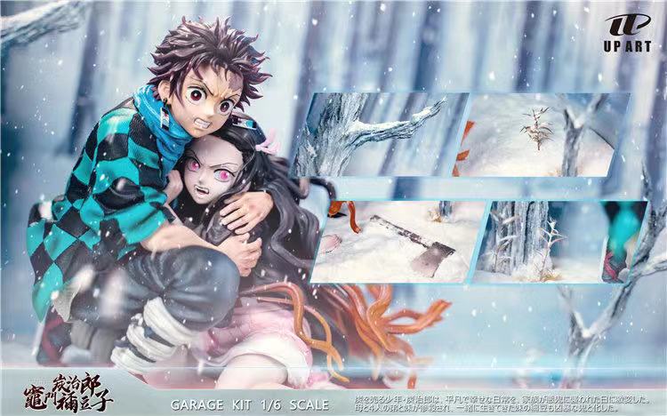 GK Garage Kit Resin Figure Up Art Studio - Demon Slayer Kamado Tanjiro And Nezuko