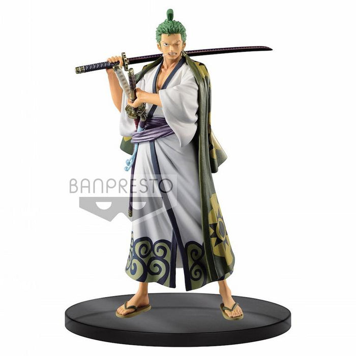 ONE PIECE - RORONOA ZORO DXF THE GRANDLINE MEN WANOKUNI VOL.2 FIGURE (box is not in perfect condition)