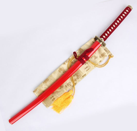 Metal Sword - Bleach- Abarai Renji Zabimaru Steel Blade Red Scabbard 427