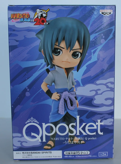 BANDAI BANPRESTO Naruto Shippuden Q Posket Uchiha Sasuke Version A FIGURE