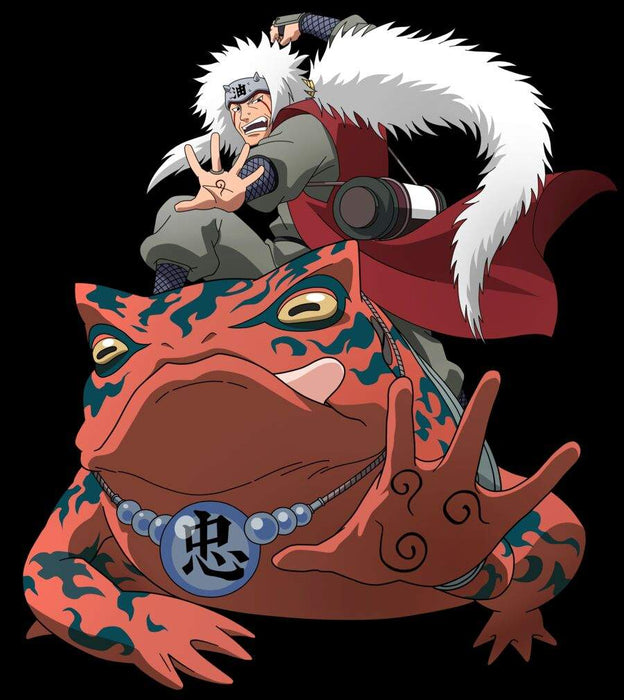 NARUTO SHIPPUDEN Jiraiya with Chief Toad Mount Myōboku Frog GamaBunta Figure