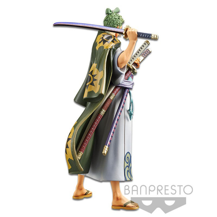 ONE PIECE - RORONOA ZORO DXF THE GRANDLINE MEN WANOKUNI VOL.2 FIGURE (box is not in perfect condition)