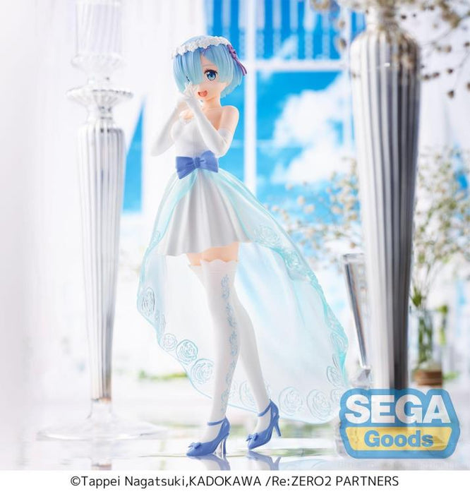 SEGA Re:Zero Starting Life in Another World Rem (Wedding Dress Ver.) Super Premium Figure