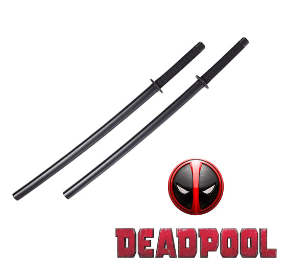 Metal Sword - Marvel Deadpool Double Twin Katana Sword Set 317a