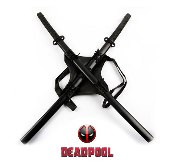 Metal Sword - Marvel Deadpool Double Twin Katana Sword Set 317a