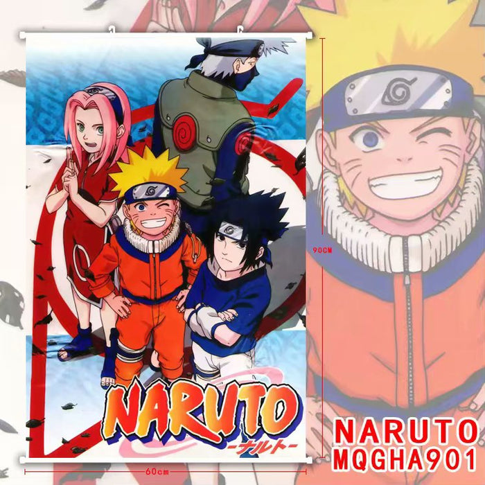 PREMIUM WALL SCROLL - NARUTO Naruto/Sakura/Kakashi/Sasuke