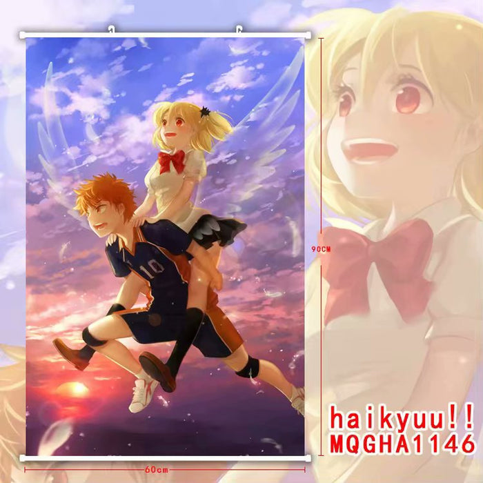 PREMIUM WALL SCROLL - HAIKYU Hinata & Yachi