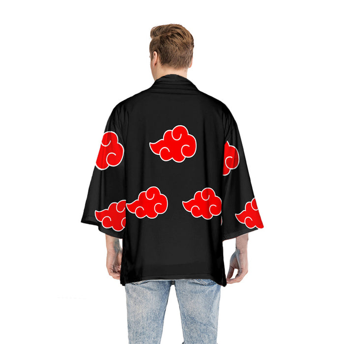 Anime Naruto Uzumaki Naruto Akatsuki Cosplay Kimono Yukata Outerwear Casual Coat Unisex Couples Haori Tops