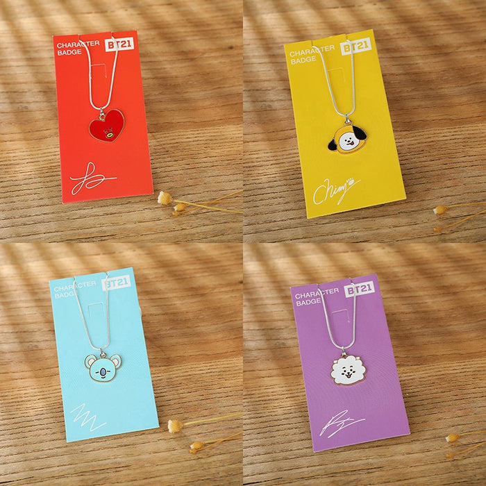 KPOP BTS BANGTAN BOYS: BT21 CHARACTER BADGE - NECKLACE/ BADGE