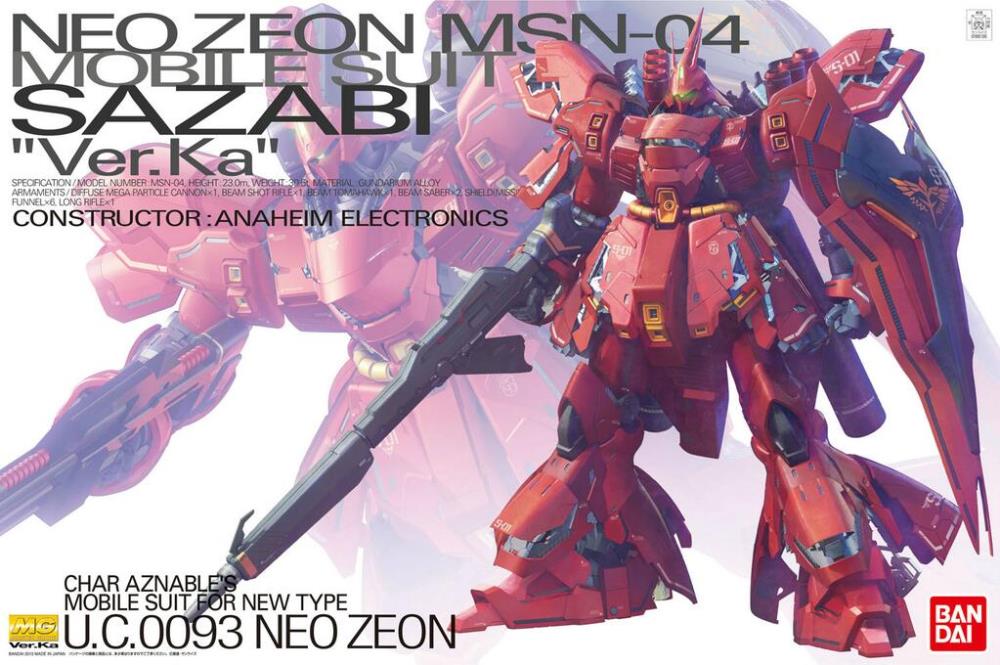 Bandai model Gundam MG 1/100 Sazabi (Ver.Ka) Model Kit