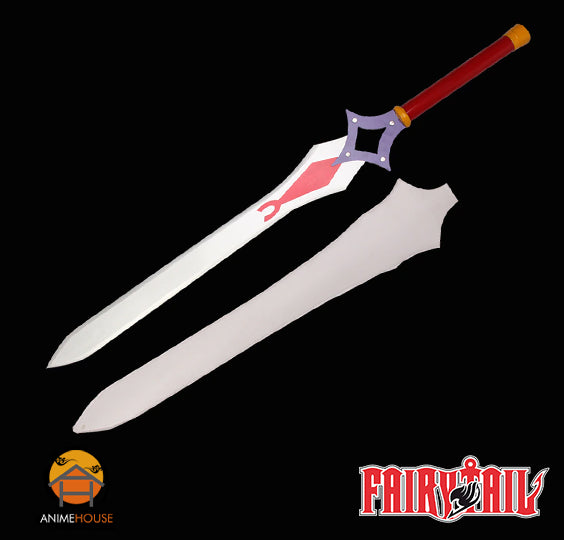 metal sword fairy tail erza scarlet black wing armor sword 585a