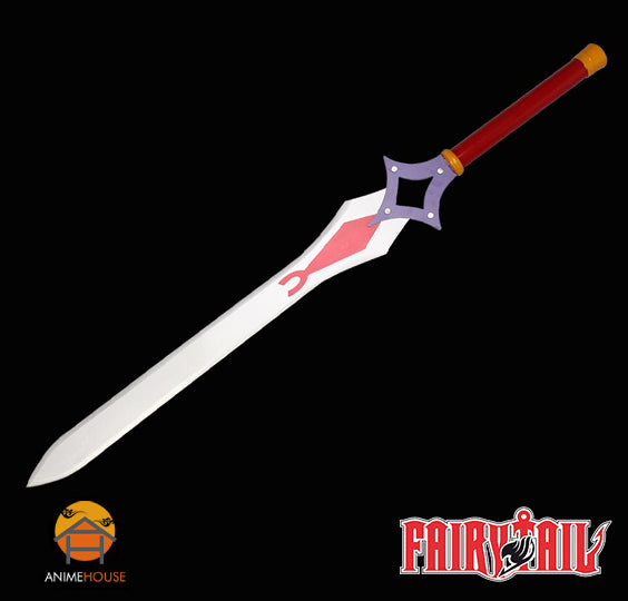 metal sword fairy tail erza scarlet black wing armor sword 585a