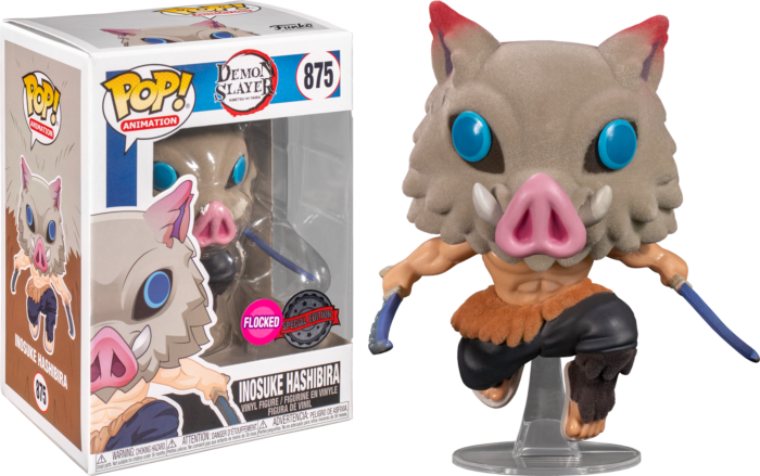 Funko Pop Demon Slayer 875 Inoske FL Pop! RS Figure Special Edition FLOCKED