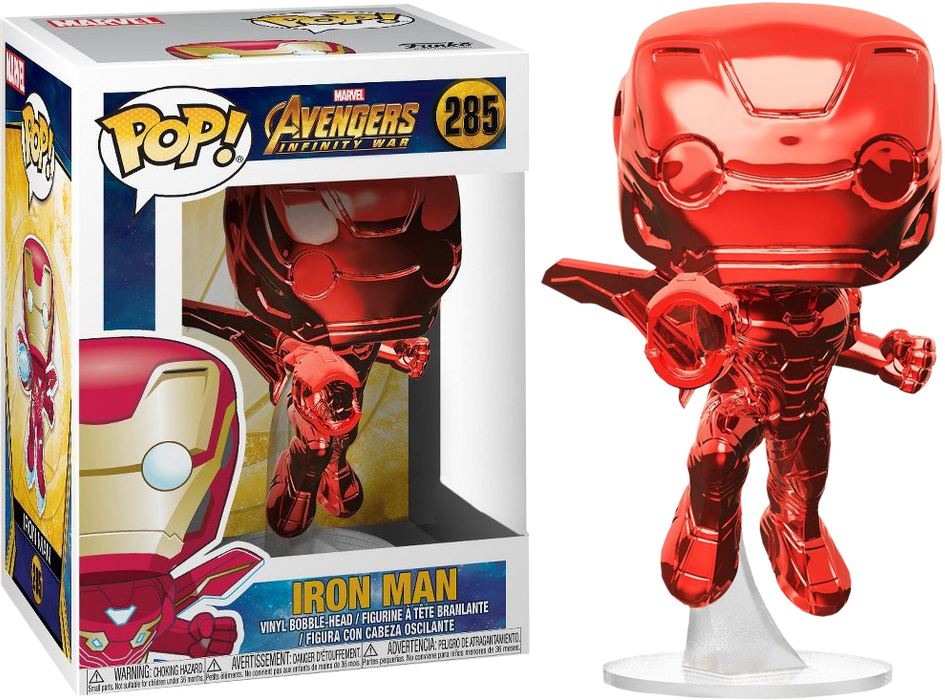 Funko Pop Avengers 3: Infinity War - Iron Man Flying Red Chrome Pop! Vinyl Figure (RS)