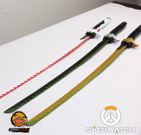 Overwatch Katana Genji Metal Sword  Dragonblade Cybernetic Warrior Steel Replica OW