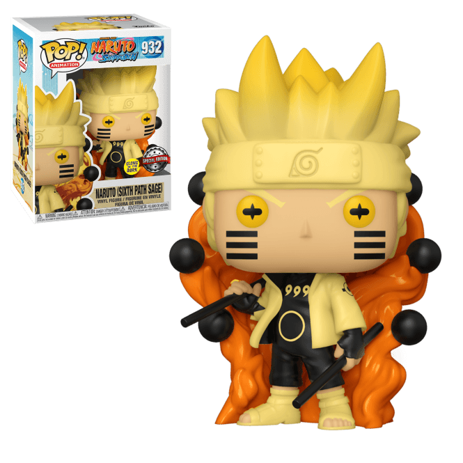 funko pop naruto 932 naruto sixth path sage special edition glows in the Dark