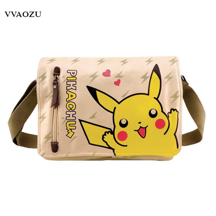 Pokémon Pikachu Messenger Shoulder Bag Pokemon Pikachu Crossbody Bags Schoolbag Bookbags