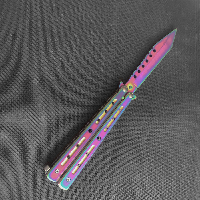 SQUARE HEAD BUTTERFLY KNIFE (Blunt Blade - Non sharp).