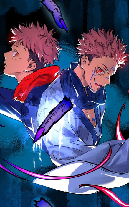 PREMIUM WALL SCROLL - JUJUTSU KAISEN Sukuna & Yuji