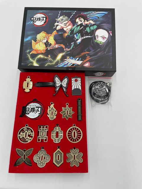 Demon Slayer Anime Wearing necklace Pendant Cosplay Charm set accessories